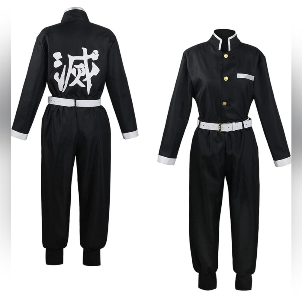 Demon Slayer Black Team Uniform Anime Cosplay New Outfit Size Medium